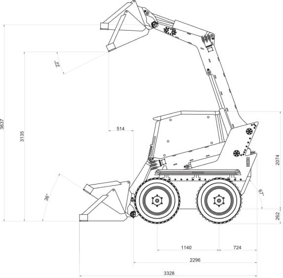 Elektrický smykový nakladač ELISE 900